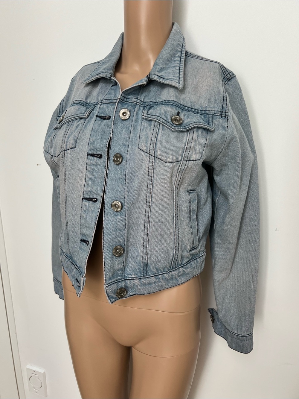 On Fire Light Blue Denim Jacket - Button-Front Jean Jacket